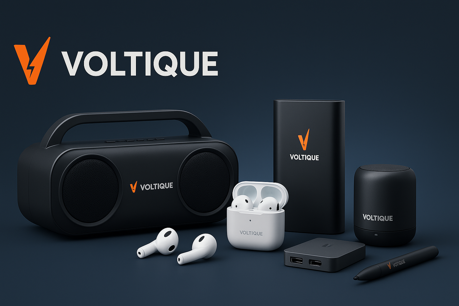 Techy theme — technology and electronics branded company store example